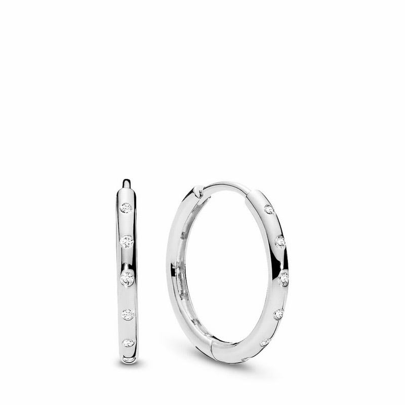 Pandora Droplets Hoop Earrings NZ, Sterling Silver (702961-CPL)